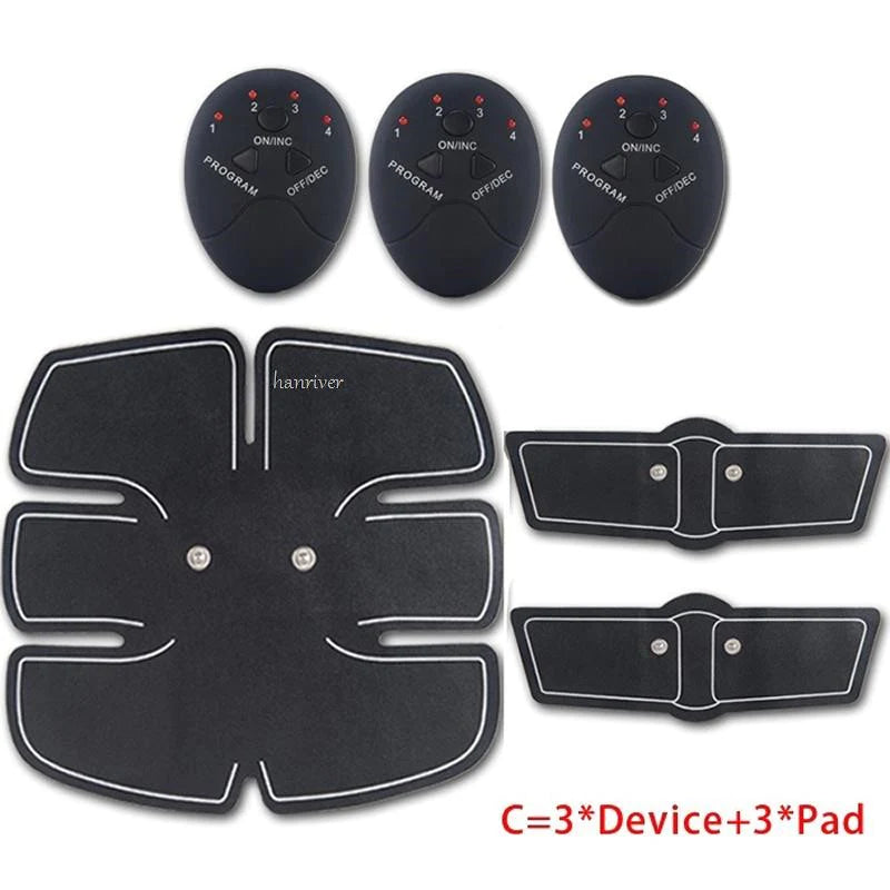 EMS Electric Muscle Stimulator — Abdominal, Hip & Buttock Trainer for Six-Pack Toning, Body Fitness & Slimming Massage