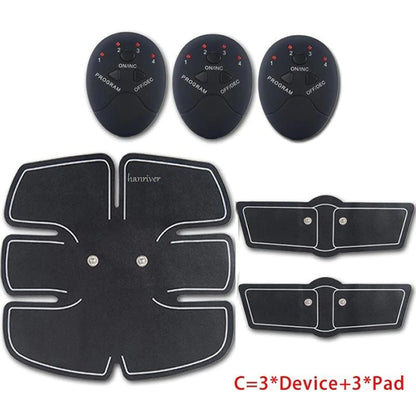 EMS Electric Muscle Stimulator — Abdominal, Hip & Buttock Trainer for Six-Pack Toning, Body Fitness & Slimming Massage