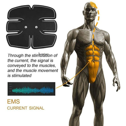 EMS Electric Muscle Stimulator — Abdominal, Hip & Buttock Trainer for Six-Pack Toning, Body Fitness & Slimming Massage