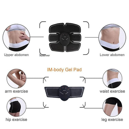 EMS Electric Muscle Stimulator — Abdominal, Hip & Buttock Trainer for Six-Pack Toning, Body Fitness & Slimming Massage